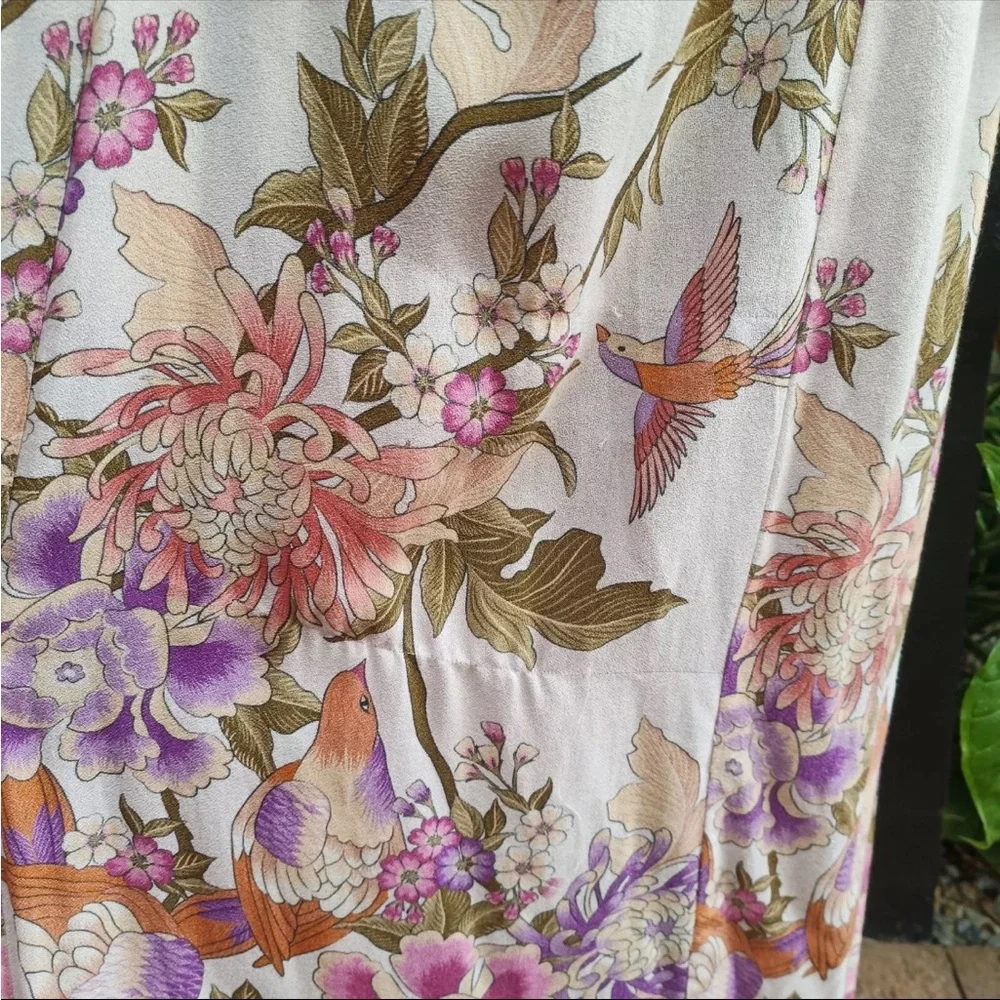 Spell & The Gypsy Vintage OS Blue Skies Reversible Rare Unicorn Kimono Duster - Picture 15 of 16